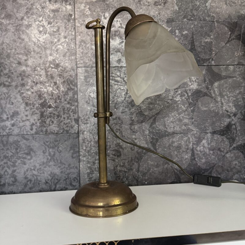 Lampa mosiężna regulowana wysokość