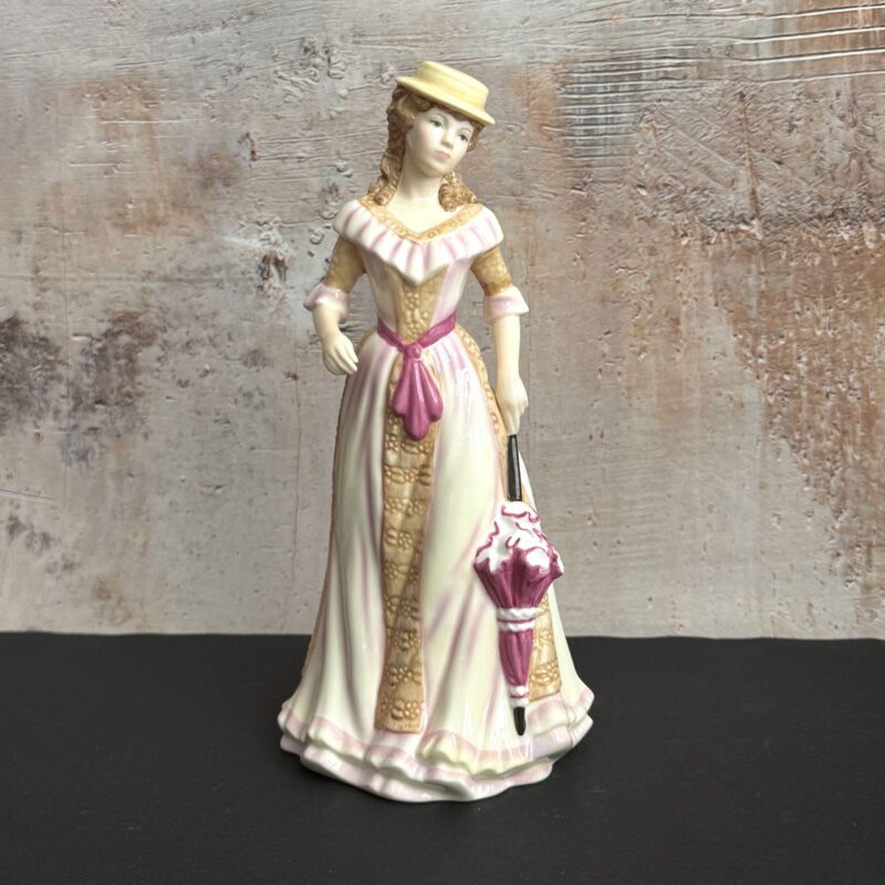 Porcelanowa figurka damy z parasolką - Royal Doulton