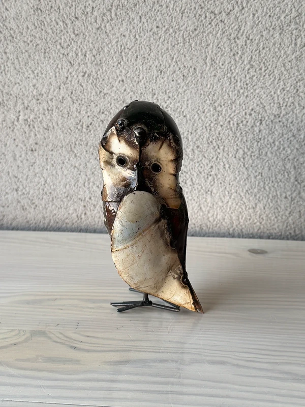 Figurka Sowy - Vintage, metal 15,5 cm