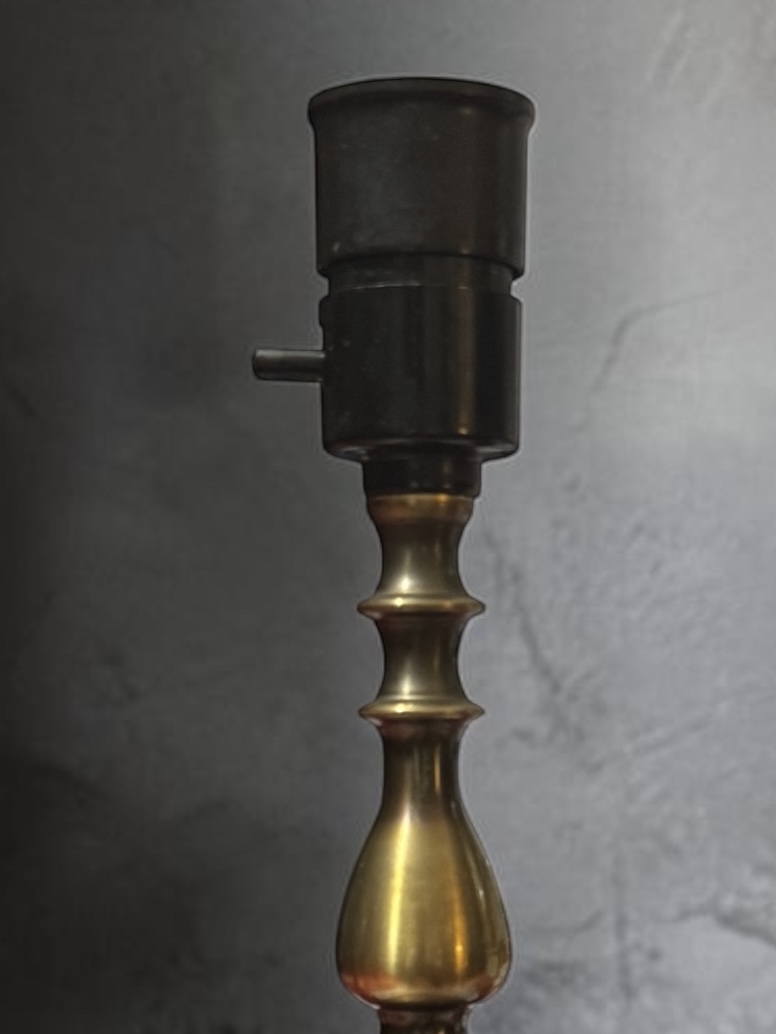 Stara lampa gabinetowa z mosiądzu – 33 cm | Sprawna, Vintage - obrazek 3